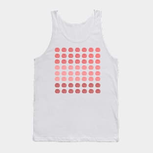 Coral Red Gradient Watercolor Cute Happy Polka Dots Tank Top